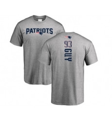 Football New England Patriots #93 Lawrence Guy Ash Backer T-Shirt