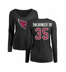 NFL Women's Nike Arizona Cardinals #35 D.J. Swearinger SR Black Name & Number Logo Long Sleeve T-Shirt