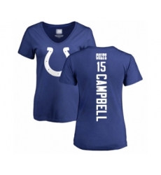 Football Women's Indianapolis Colts #15 Parris Campbell Royal Blue Backer T-Shirt