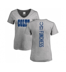 Football Women's Indianapolis Colts #17 Devin Funchess Ash Backer T-Shirt