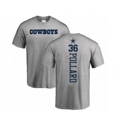 Football Dallas Cowboys #36 Tony Pollard Ash Backer T-Shirt