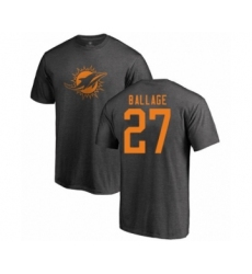 Football Miami Dolphins #27 Kalen Ballage Ash One Color T-Shirt