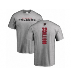 Football Atlanta Falcons #32 Qadree Ollison Ash Backer T-Shirt