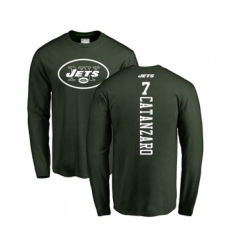 Football New York Jets #7 Chandler Catanzaro Green Backer Long Sleeve T-Shirt
