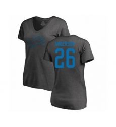Football Women's Detroit Lions #26 C.J. Anderson Ash One Color T-Shirt