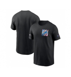 Men's Detroit Lions Black 2023 Crucial Catch Sideline Tri-Blend T-Shirt
