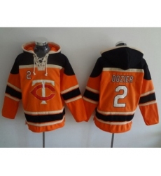 Men's Minnesota Twins #2 Brian Dozier Orange MLB Baseball Hoodie
