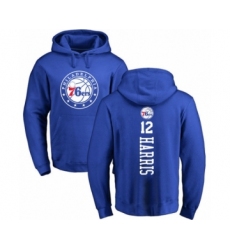 Basketball Philadelphia 76ers #12 Tobias Harris Royal Blue Backer Pullover Hoodie