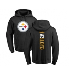 Football Pittsburgh Steelers #95 Greg Lloyd Black Backer Pullover Hoodie