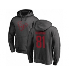 Football Houston Texans #81 Kahale Warring Ash One Color Pullover Hoodie
