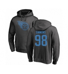 Football Tennessee Titans #98 Jeffery Simmons Ash One Color Pullover Hoodie