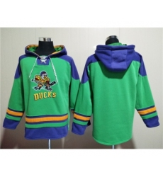 Men's Anaheim Ducks Blank Green Ageless Must-Have Lace-Up Pullover Hoodie