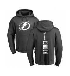Hockey Tampa Bay Lightning #1 Mike Condon Charcoal One Color Backer Pullover Hoodie