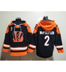 Men's Cincinnati Bengals #2 Evan McPherson Orange Black Ageless Must-Have Lace-Up Pullover Hoodie