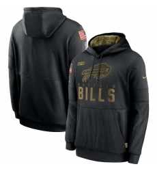 Men's NFL Buffalo Bills 2020 Salute To Service Black Pullover Hoodie