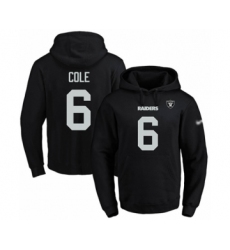Football Men's Oakland Raiders #6 A.J. Cole Black Name & Number Pullover Hoodie