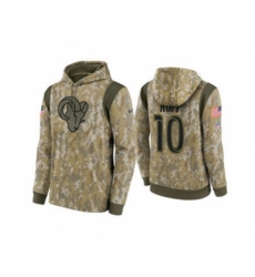 Men's Los Angeles Rams #10 Cooper Kupp Camo 2021 Salute To Service Therma Performance Pullover Football Hoodie