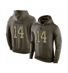Football Indianapolis Colts #64 Mark Glowinski Green Salute To Service Men's Pullover Hoodie