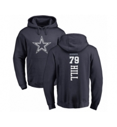 Football Dallas Cowboys #79 Trysten Hill Navy Blue Backer Pullover Hoodie