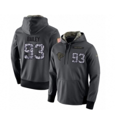 Football Men's Atlanta Falcons #93 Allen Bailey Stitched Black Anthracite Salute to Service Player Performance Hoodie