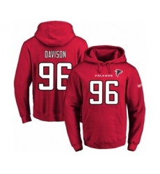 Football Men's Atlanta Falcons #96 Tyeler Davison Red Name & Number Pullover Hoodie