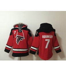 Men's Atlanta Falcons #7 Bijan Robinson Red Ageless Must-Have Lace-Up Pullover Hoodie