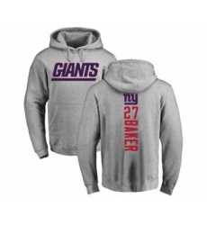 Football New York Giants #27 Deandre Baker Ash Backer Pullover Hoodie