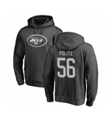 Football New York Jets #56 Jachai Polite Ash One Color Pullover Hoodie