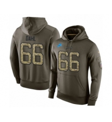 Football Men's Detroit Lions #66 Joe Dahl Green Salute To Service Pullover Hoodie