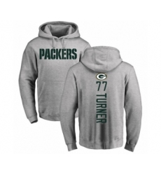 Football Green Bay Packers #77 Billy Turner Ash Backer Hoodie