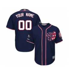 Youth Washington Nationals Customized Authentic Navy Blue Alternate 2 Cool Base 2019 World Series Champions Baseball Jersey