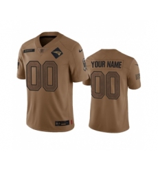 Men's Nike New England Patriots Active Player Custom 2023 Brown Salute To Setvice Limited Football Stitched Jersey