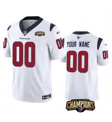 Men's Houston Texans Active Player Custom White 2023 F.U.S.E. AFC South Champions Patch Vapor Limited Football Stitched Jersey