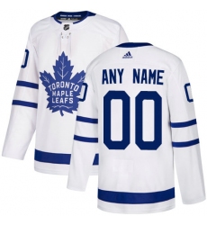 Men Adidas Toronto Maple Leafs White Away Authentic Customized Jersey