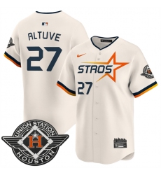 Men's Houston Astros #27 Jose Altuve Cream 2025 City Connect Limited Stitched Baseball Jersey