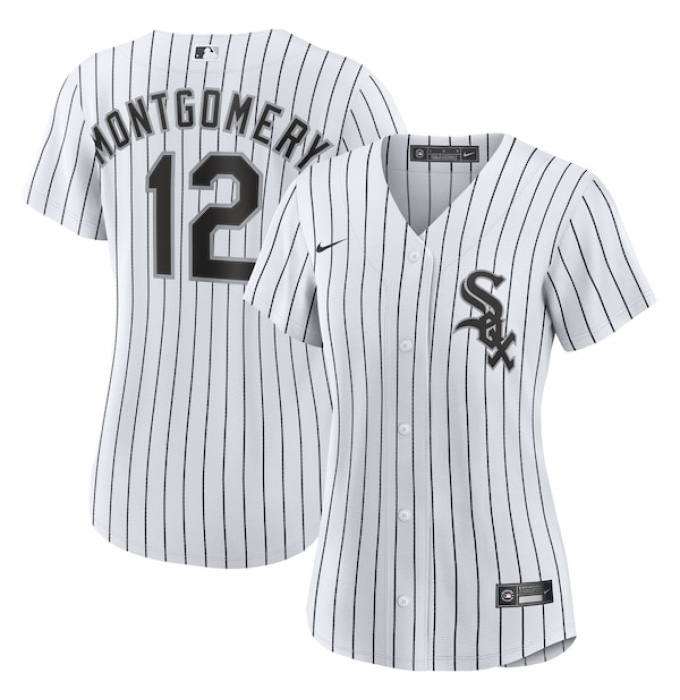 Women's Chicago White Sox #12 Colson Montgomery White Cool Base Stitched Baseball Jersey