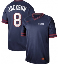 Men's Nike Chicago White Sox #8 Bo Jackson Navy Authentic Cooperstown Collection Stitched Baseball Jerseys