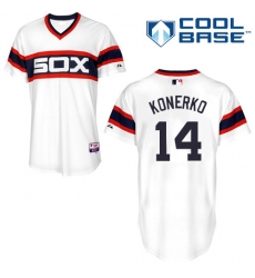 Men's Majestic Chicago White Sox #14 Paul Konerko White Alternate Flex Base Authentic Collection MLB Jersey