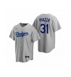 Men's Los Angeles Dodgers #31 Mike Piazza Nike Gray Replica Alternate Jersey
