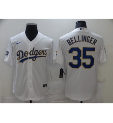 Men's Nike Los Angeles Dodgers #35 Cody Bellinger White World Series Champions Jersey