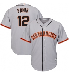 Men's Majestic San Francisco Giants #12 Joe Panik Replica Grey Road Cool Base MLB Jersey