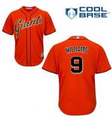 Men's Majestic San Francisco Giants #9 Matt Williams Replica Orange Alternate Cool Base MLB Jersey