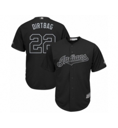 Men's Cleveland Indians #22 Jason Kipnis  Dirtbag  Authentic Black 2019 Players Weekend Baseball Jersey