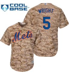 Youth Majestic New York Mets #5 David Wright Authentic Camo Alternate Cool Base MLB Jersey
