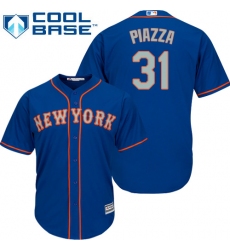 Youth Majestic New York Mets #31 Mike Piazza Replica Royal Blue Alternate Road Cool Base MLB Jersey