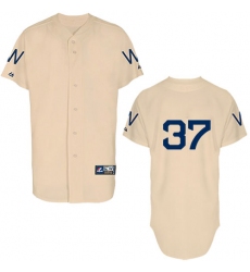 Men's Majestic Washington Nationals #37 Stephen Strasburg Replica Cream 1924 Turn Back The Clock MLB Jersey
