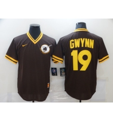 Men's Nike Majestic San Diego Padres #19 Tony Gwynn Brown MLB Jersey