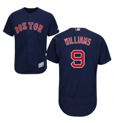 Men's Majestic Boston Red Sox #9 Ted Williams Navy Blue Alternate Flex Base Authentic Collection MLB Jersey