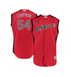 Youth New York Yankees #54 Aroldis Chapman Authentic Red American League 2019 Baseball All-Star Jersey