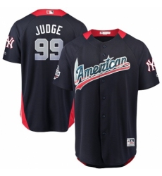 Men's Majestic New York Yankees #99 Aaron Judge Game Navy Blue American League 2018 MLB All-Star MLB Jersey